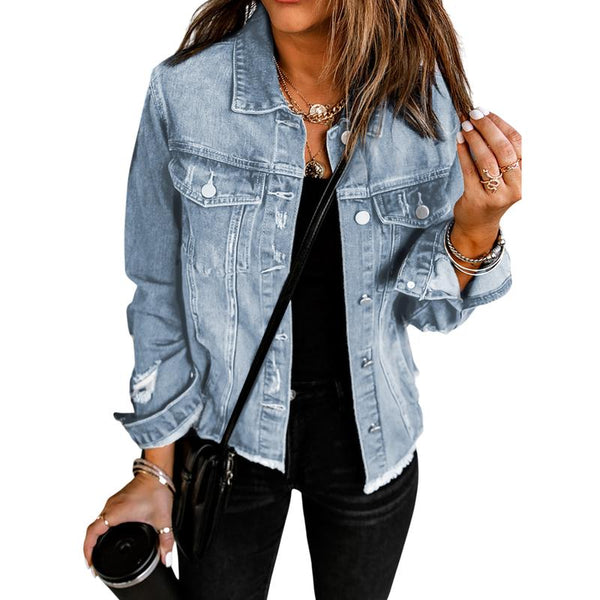 Iconic Distressed Denim Jacket