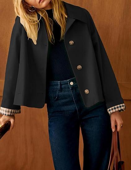 Chic Cropped Button Jacket