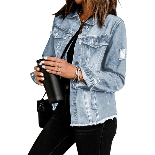 Iconic Distressed Denim Jacket