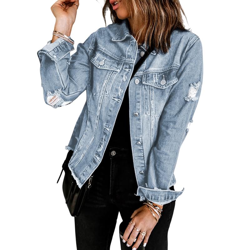 Iconic Distressed Denim Jacket