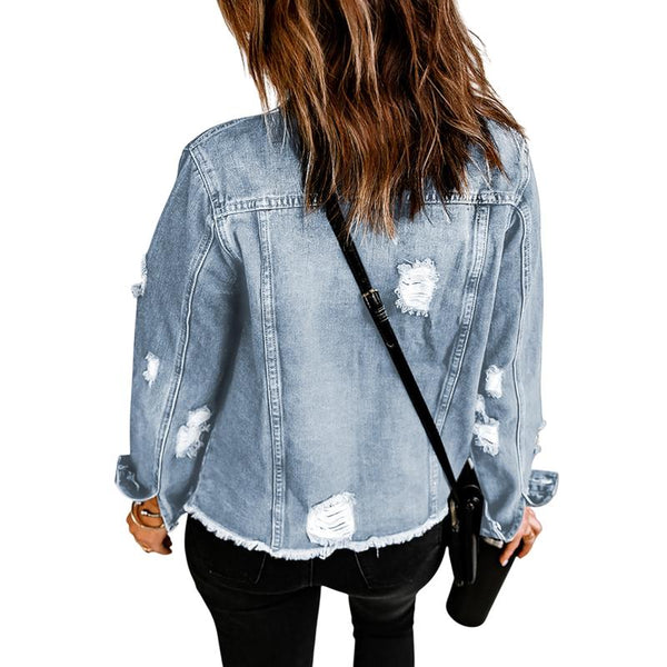 Iconic Distressed Denim Jacket