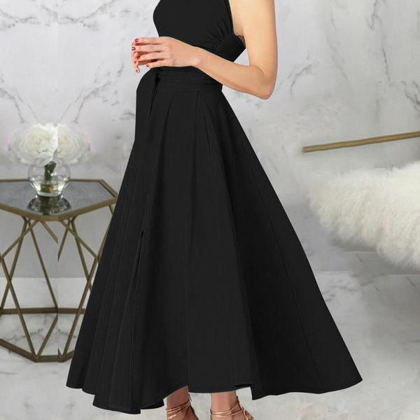 One-Shoulder Wrap Maxi Dress