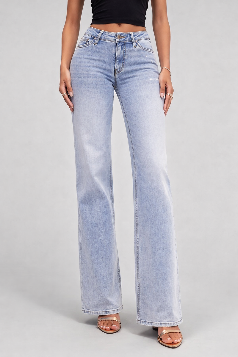 Sculpting Wide-Leg Denim